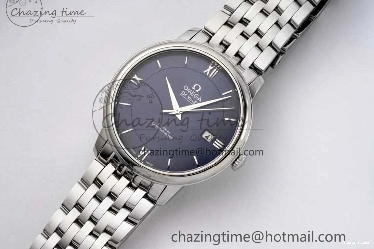 0524 De Ville SS DIWF 1:1 Best Edition Deep Blue Dial SS Markers on SS Bracelet MIYOTA Thermal 7849
